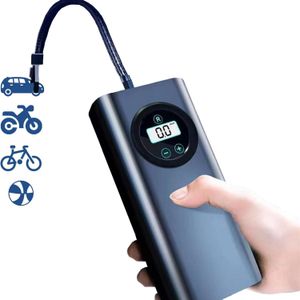 Jansfuren Tire Inflator Portable Air Compressor with LCD Display, Air Pump for Car Tires 150PSI Electric Bike Pump, Cordless Tire Inflator, Auto Off, Tire Pump for Car, Bike, Motorcycle, Ball