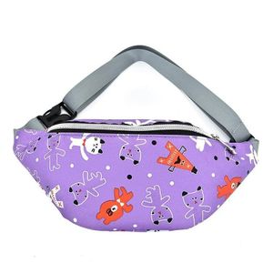 Colorful  Printed Minimalist Zipper Waist Pack Lightweight Crossbody Fanny Pack for Travel Outdoor Sports