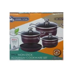 Crown Star 7 Pcs Non Stick Aluminum Cookware