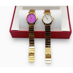 Round gold Duo - purple & white 