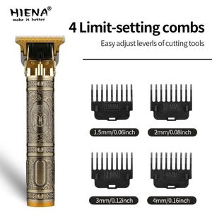 HIENA Rechargeable Hair Clipper With Timer Professional Hair Trimmer for Men Rechargeable Beard Trimmer Hair Clippers for Men