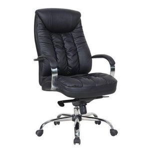 Padded Foam Leather Executive Office Chair-Black