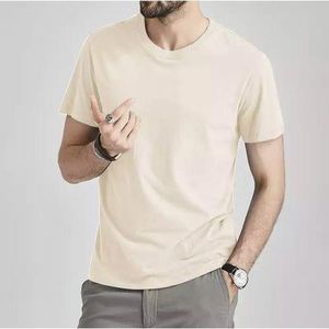 Unisex Quality Cotton Plain Cream Round Neck TShirt/ Polo
