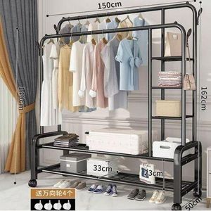 Double-pole Clothes Rack Household Clothes Rails- Boutique Hanger