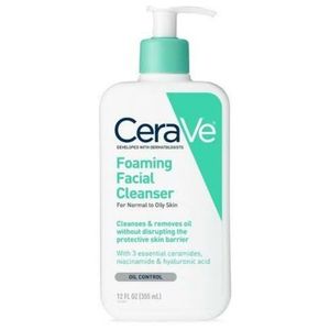 Cerave Foaming Facial Cleanser With Ceramides, Niacinamide & Hyaluronic Acid 12oz