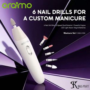 Oraimo Tipsy 6 Nail Drills Bits 2-Speed Dual Rotation Smart Manicure Set OMS-210N