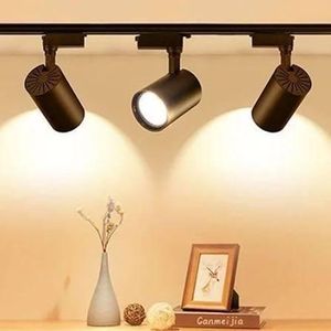 3-in-1 LED Track Light Spotlight Fixture 10W with Adjustable Heads and Rail Mounting System with Free Gift