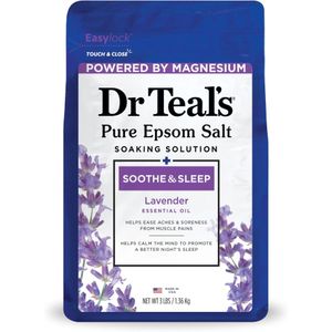 Dr Teal's Epsom Magnesium Salt Soak, Soothe & Sleep with Lavender,1360ml
