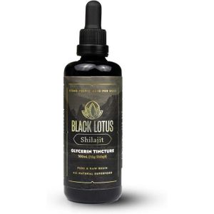 Black Lotus Pure Shilajit Resin Liquid Tincture, 100ml, 100% Pure Natural Shilajit For Men & Women With Amino Acids, 175mg Fulvic Acid, 85 Ionic Trace Minerals, For Immune Support, Focus, Energy
