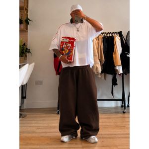 Unisex Baggy Oversize Joggers -Brown 