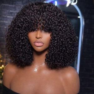Fashion Cabinet Jet Black Defined Curly Bang Wig