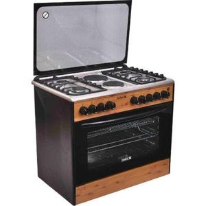 Scanfrost 90x60cm 4 Gas Burner + 2 Hot Plate Gas Cooker With Oven And Grill
