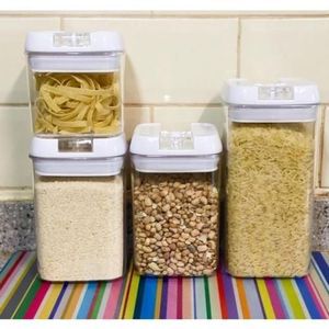 2.8L 4Pcs Food Containers Kitchen Jars Storage Organization Cereal  Dispenser for Storing Pasta Kitchen Storage