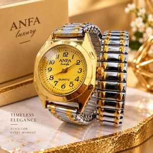 Unique Baby Gold and Silver Steel Chain Wristwatch + Bracelet 