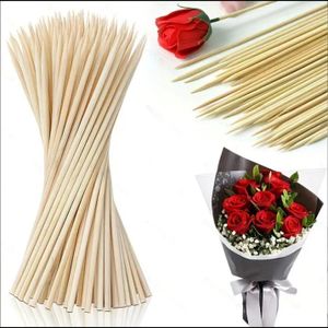 30 Cm Thickened 3Mm Disposable Bamboo Skewers for BBQ, Available in Packs of 50 Suitable for Bouquets, Commercial And Home Use, Perfect for Skewered Chicken, Sausages, Candied Fruit, And Oden Tools, 50pcs