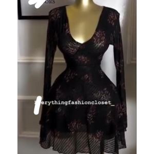 See Through Mesh Dress- L