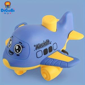 Digabi Cartoon Inertial Airplane Toy, Press And Walk, Holiday Party Birthday Gift