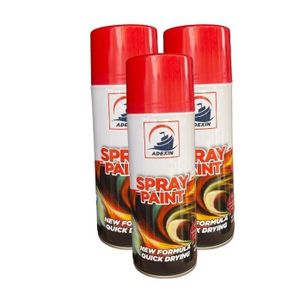 Adexin All Purpose Spray Paint 450ml - Red - 3Pcs