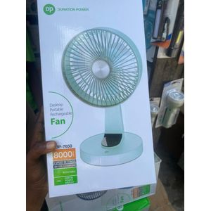 Dp Desktop Portable Rechargeable Fan-8000mah- 3 speed 