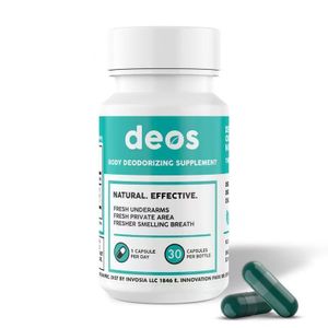 SUPPLEMENT NEEDS Body Deodorizing Supplement - Natural Fresh Breath, Underarm & Private Area Odor Control - 30 Capsules