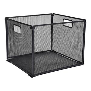 Large Metal Mesh Storage Basket – Multipurpose Organizer with Handles