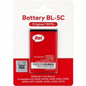 itel 1000mAh 3.7V BL-5C Original Rechargeable Lithium-ion Li-on Mobile Battery