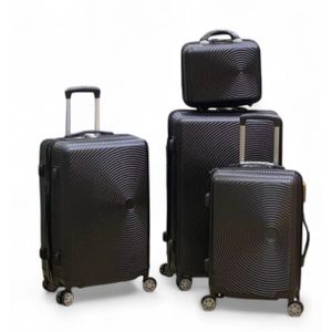 BLACK Travel Luggage Box With Kit Bag - 4sets
