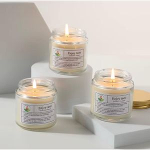 200g vanilla aroma scented candle, for home, office, spa, and business space 