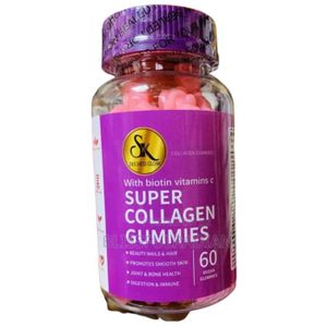 Sk Super Collagen Gummies with Biotin & Vitamin C – Beauty, Hair, Skin & Nail Supplement (60 Gummies)