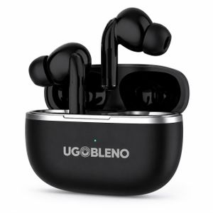 UGOBLENO TW01 Wireless Earbuds with ANC & ENC 5.4, 6-Mic Clear Calls, Super Bass Hi-Fi Sound, 25+ Hours Playtime, Bluetooth 5.3 Low Latency, IPX4 Water Resistant Earphones