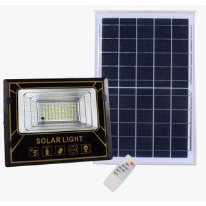 ESCLIGHTING Outdoor Solar Floodlight + Remote Control - 50W - Black