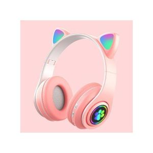 Cat Ear Wireless Bluetooth Headset Stereo Headphone B39 - Pink