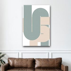 Geometry line wall art framed canvas