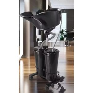 Professional quality Electric standing washing hair basin shampoo with 2 bucket of water working station salon 