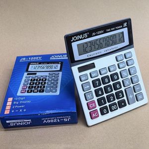 JOINUS JS-1200V 12-Digit Desktop Calculator, Large LCD Display Power Calculator, Big Button Business Accounting Calculator with MU, GT, MC, MR, M+, M-, CE/AC Keys for Office, Home, School & Finance