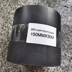 Genex 4 rolls (1 cartoon) of 150mm Damp Proof Course DPC Membrane, 30m x 150mm Black Bitumen Roll for Wall and Foundation. Waterproofing and Anti-Rising Damp Barrier