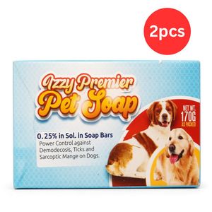 Izzy Premier Antiseptic Dog Soap for Tick, Flea, Dermodecosis & Mange Control - 2pcs