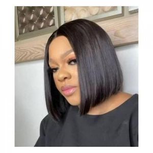 Short Blunt Cut Hair 3 Bundles For Full Head Fix with closure