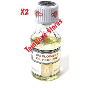  2 Bottles Six Flowers Oil Perfume 18ml NAFDAC NO: 02-0139