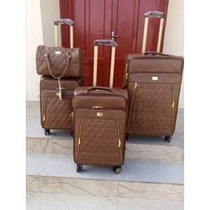  American Flyer Luggage Madrid 5 Piece Spinner Set, Brown, One  Size