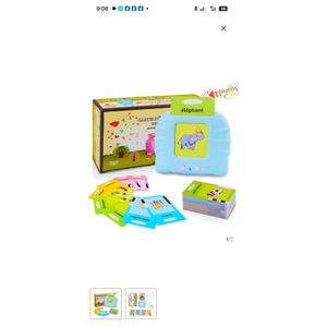 Children rechargeable card reader for learning words