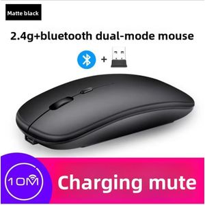 Rechargeable Wireless Mouse Bluetooth 2 Modes-Black
