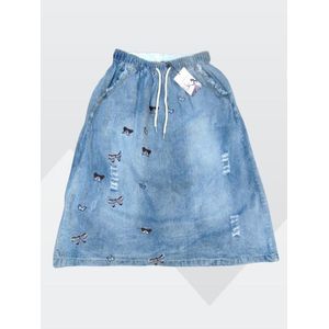 Super quality ladies luxury flare denim skirt