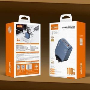 Quality  100W USB-C/A Super Fast Charger Q8 Phone And Laptop Fast Charger + Free Cable