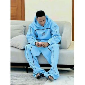 Clothe Male 2pcs Set Up/down Joggers blue