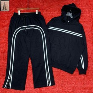 Men’s stylish black and white up and down hoodies