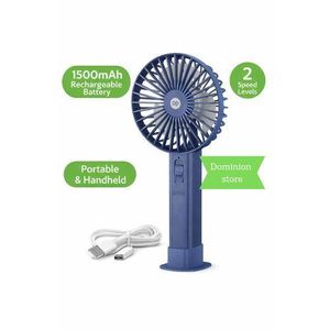 Portable Rechargeable Handheld Fan – 1500mAh, 2 Speed Levels