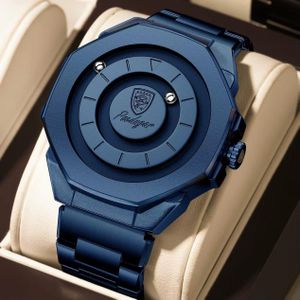 UNIQUE POEDAGAR CHAIN WRISTWATCH FOR MEN BLUE COLOR