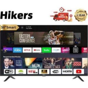 Hikers  50" Smart Android TV - 4K UHD, Frameless, WiFi, Netflix, YouTube, HDMI, USB - 2 Year Warranty