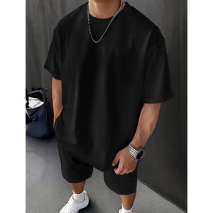 Men and Women 100% Cotton clothing T-Shirt Polo Shirt Casual Round Neck Short Sleeve Tee, Digital Print Design Top, Soft & Comfortable For Casual Attire, Everyday Tee Shirt - Black 